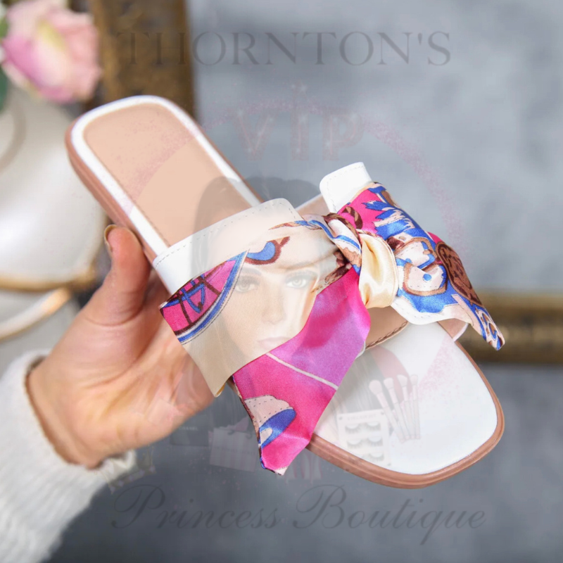 Satin Bow Sandals