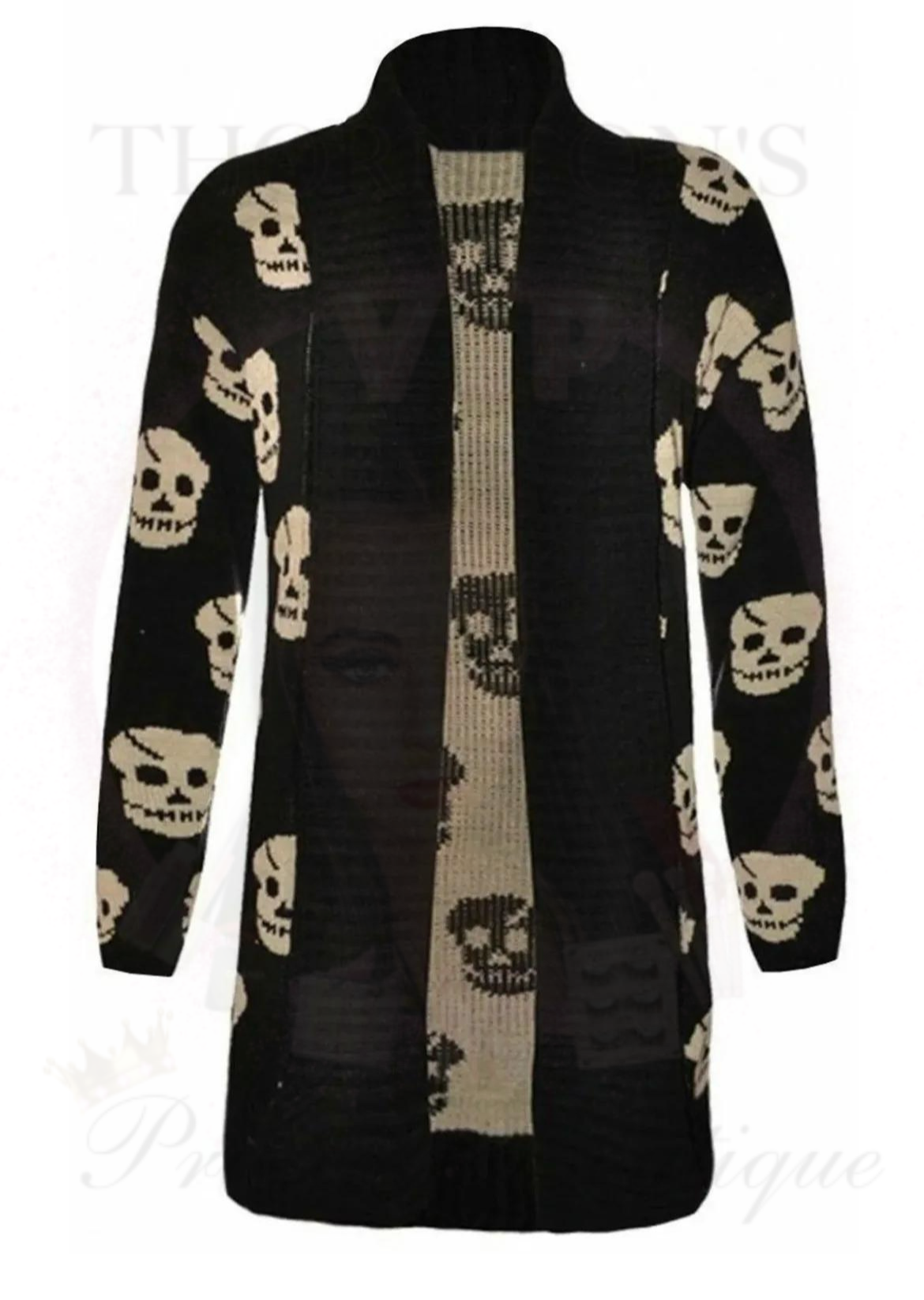 Skull Knitted Cardigan