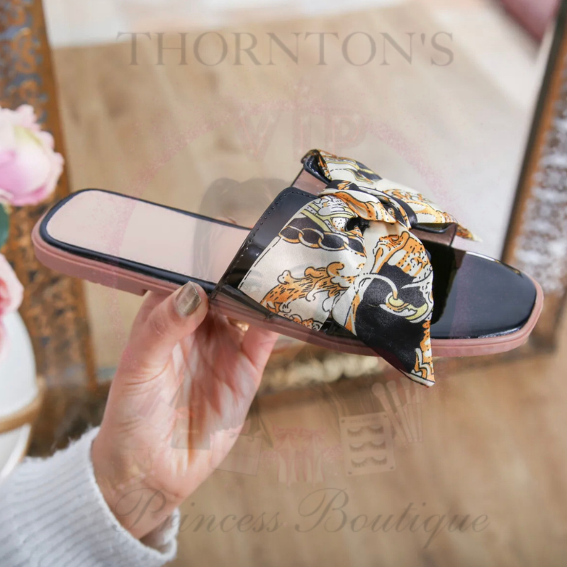 Satin Bow Sandals