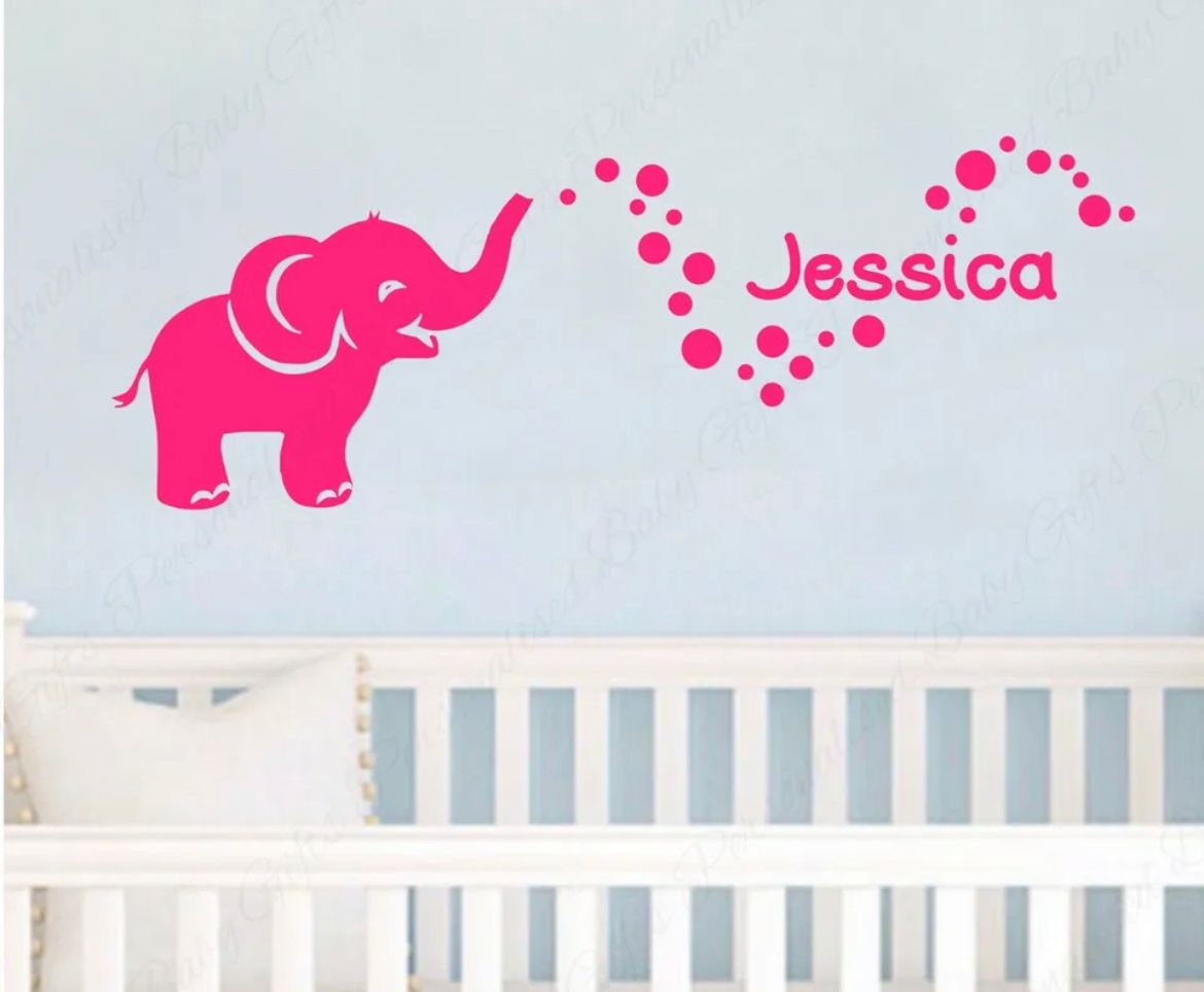 Elephant Name Wall Art
