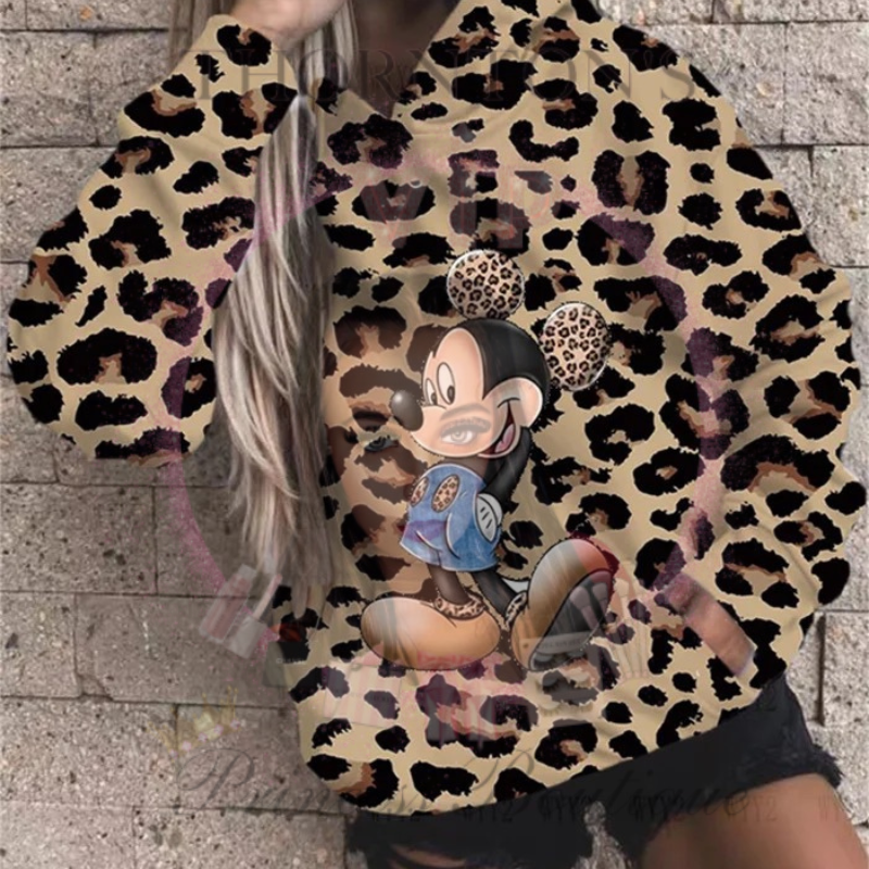 Minnie Inspired Leopard Print Hoodies - Various Styles