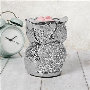 Silver Sparkle Owl Burner