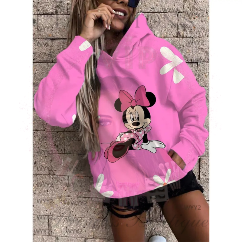 Pink Heart Minnie Hoodie