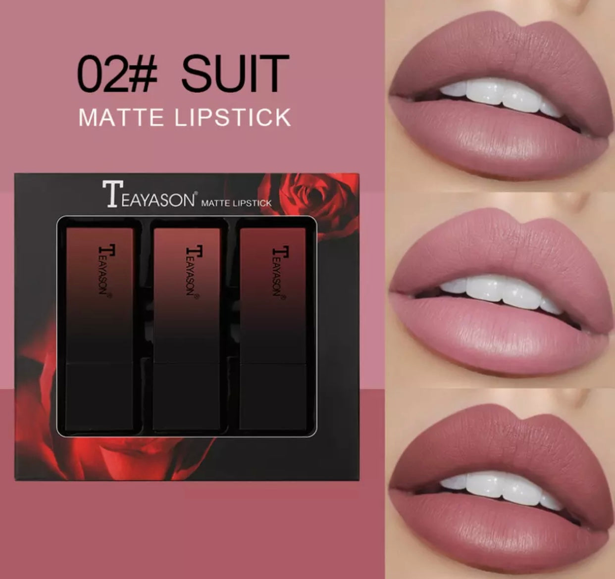 Teayason 3PC Matte Lipstick Sets