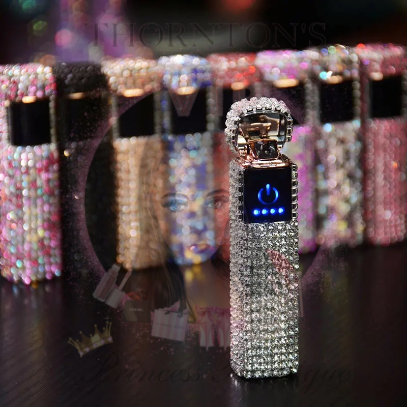 Rhinestone LED Chargeable Lighter