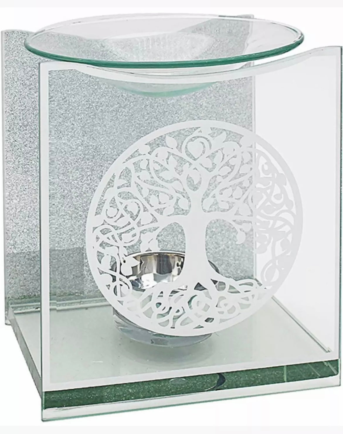 Tree Glitter Glass Burner