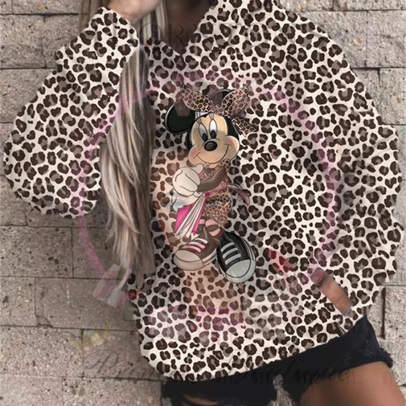 Minnie Inspired Leopard Print Hoodies - Various Styles