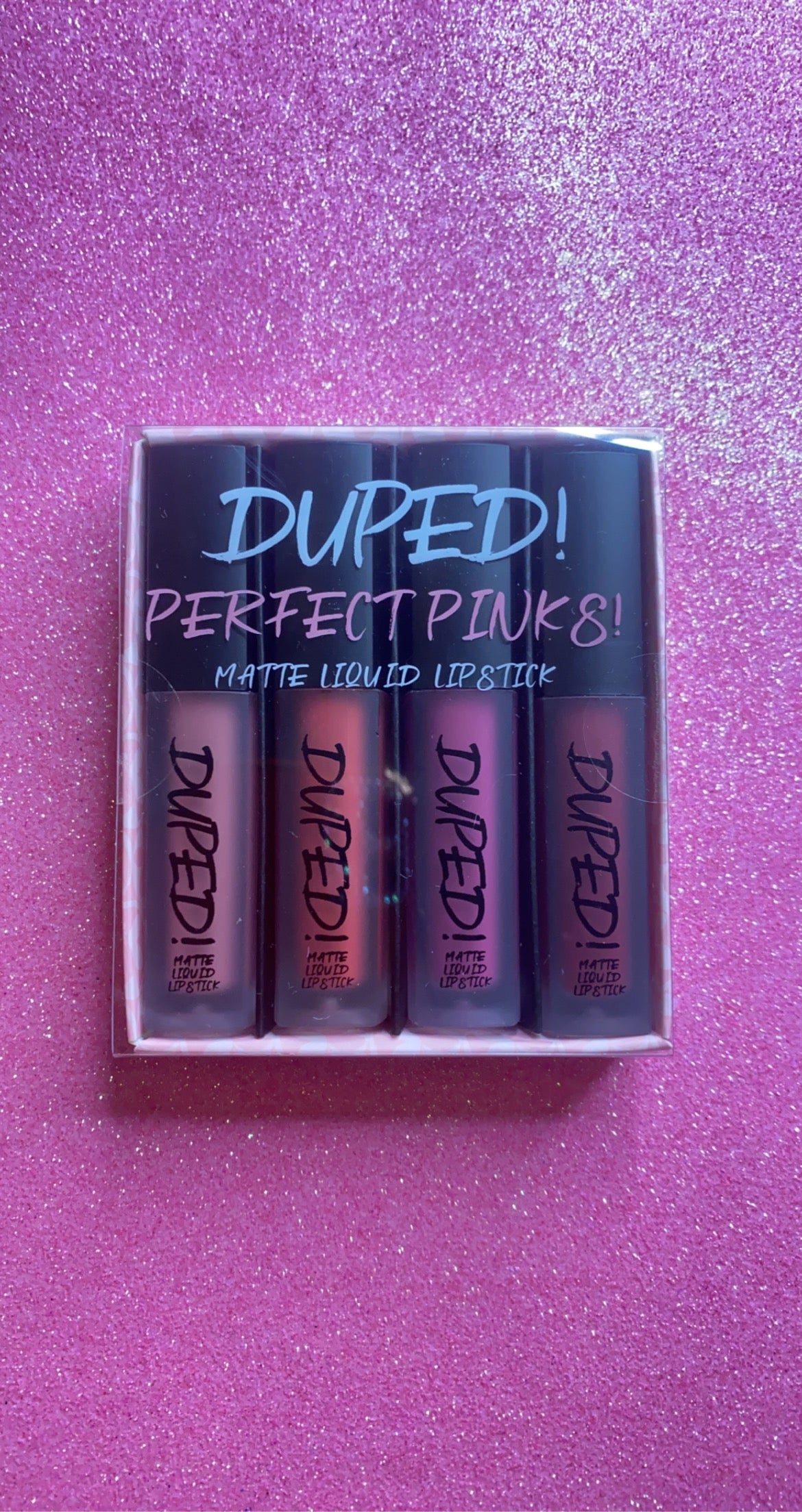 W7 Duped! 4Pcs Matte Liquid Lipstick Set Perfect Pinks