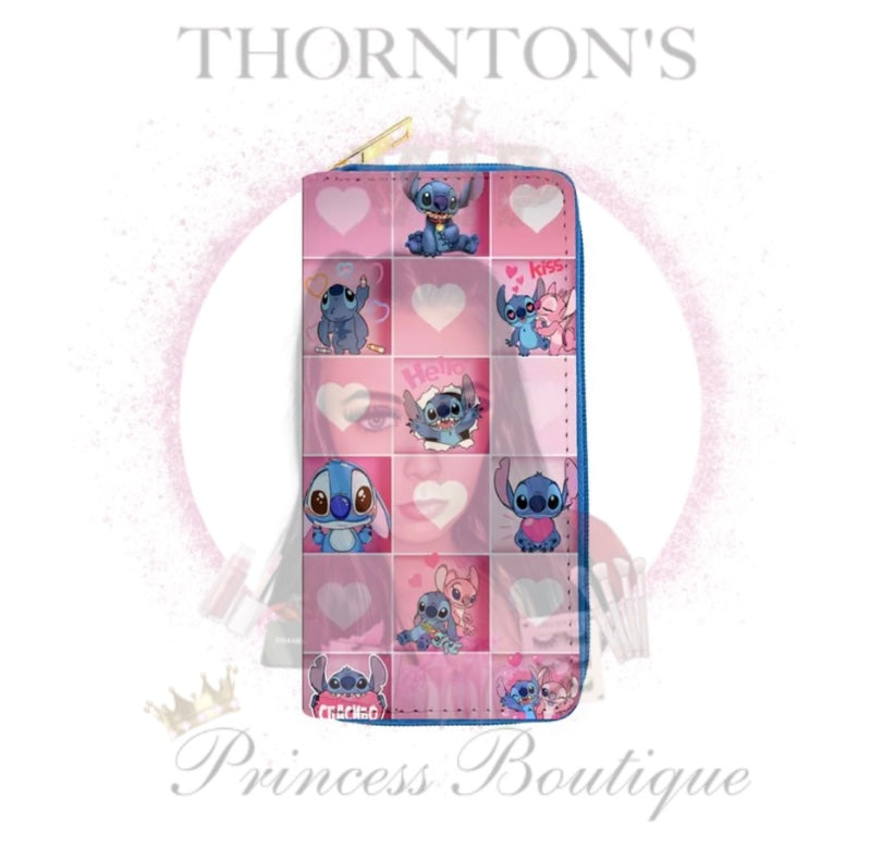 Pink Heart Stitch Purse