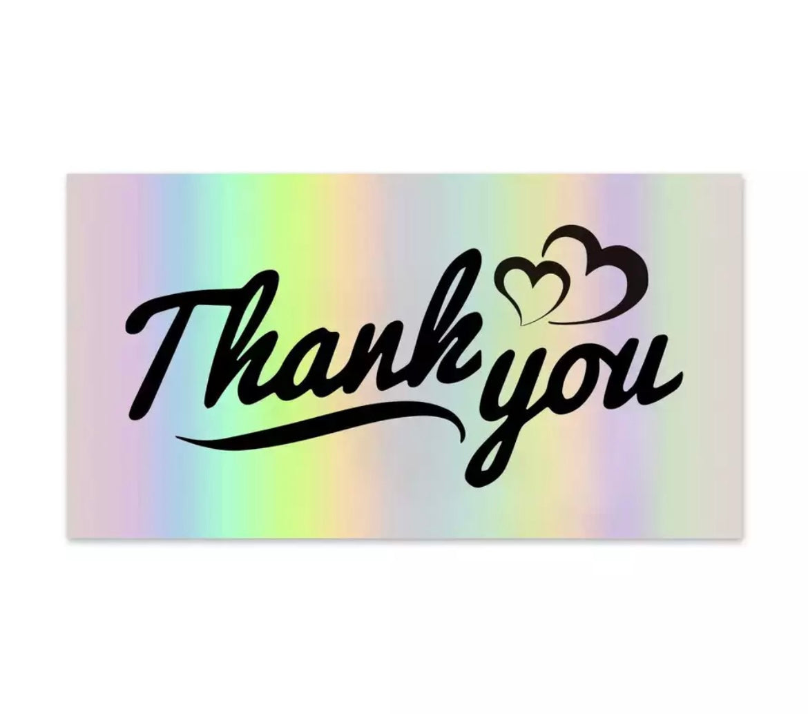 Thank You Heart Design Rainbow Pre-Design Business Cards