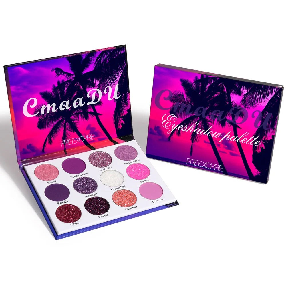 12 Colour Purple Eyeshadow Palette