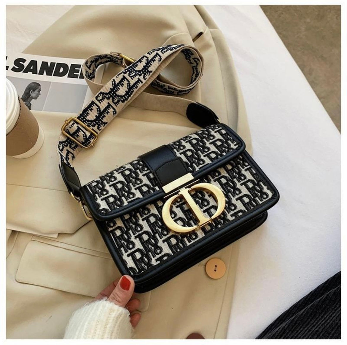 D Print Crossbody Bag