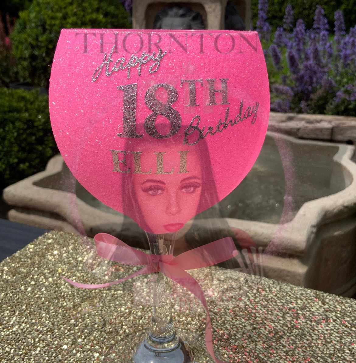 Glitter Gin Balloon Glass