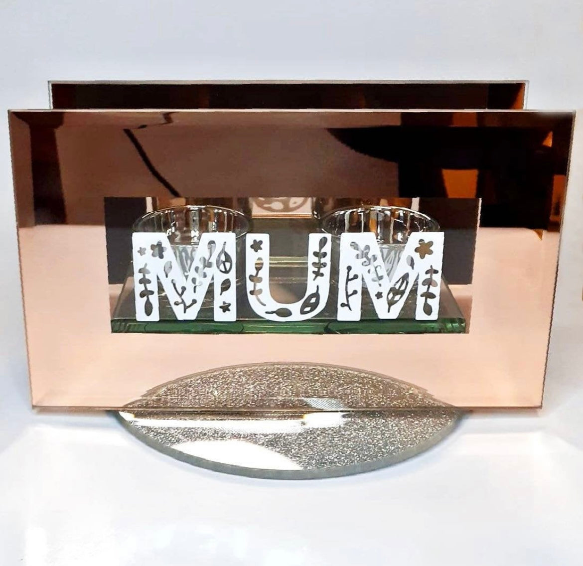 Mum Rose Gold Tealight Holder
