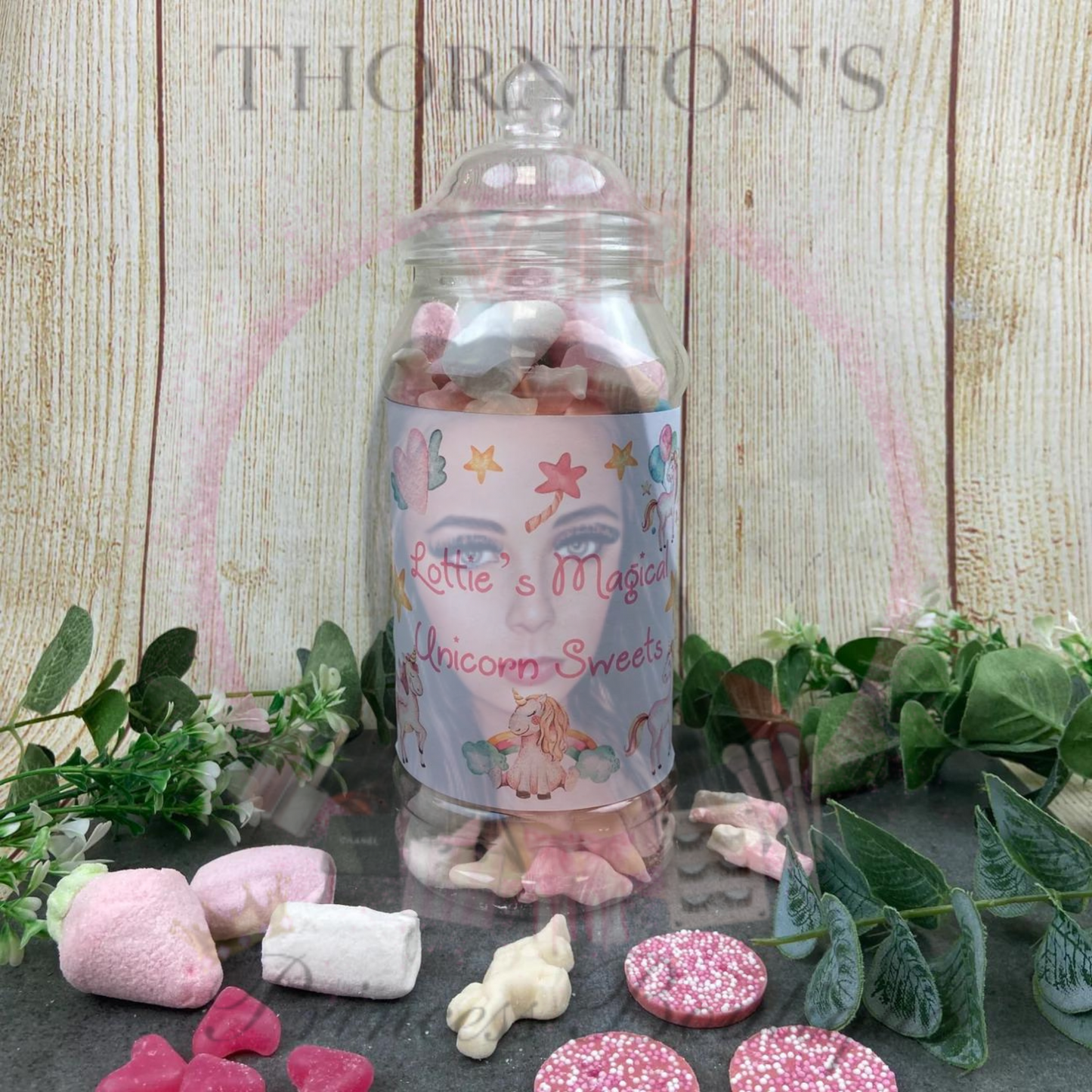 Personalised Unicorn Sweet Jar