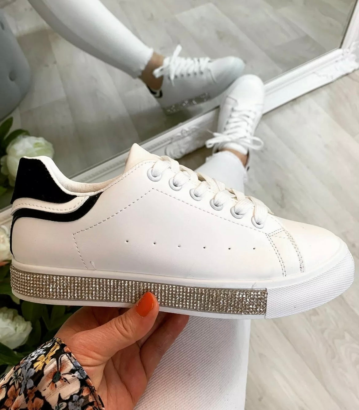 Diamanté Lace Up Pumps