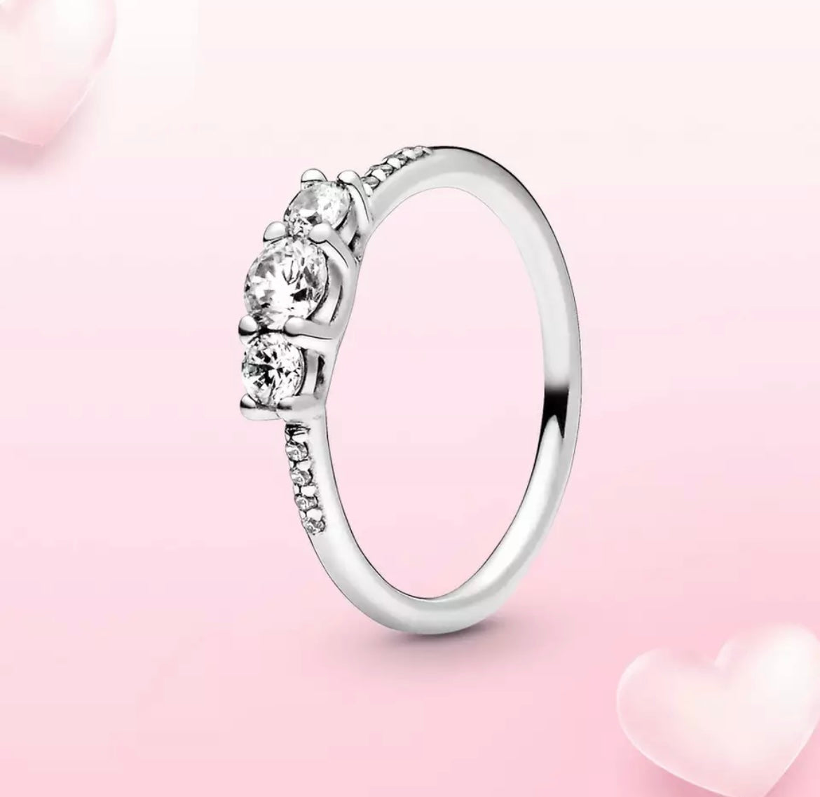 Three Pearl Sparkle Ring
