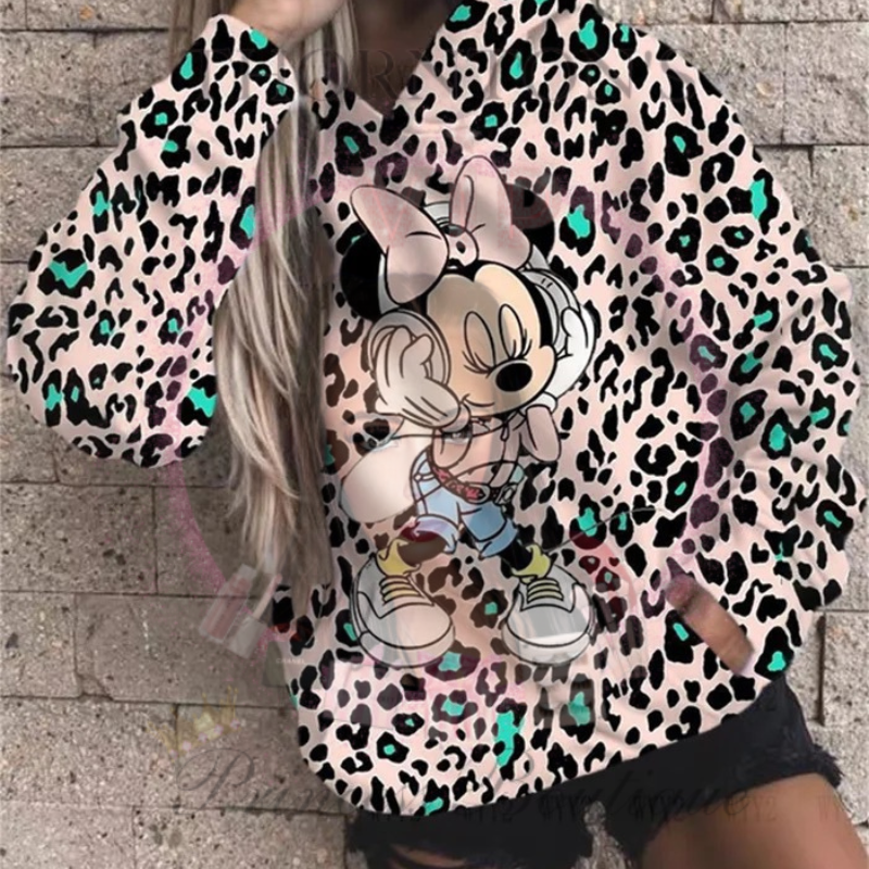 Minnie Inspired Leopard Print Hoodies - Various Styles