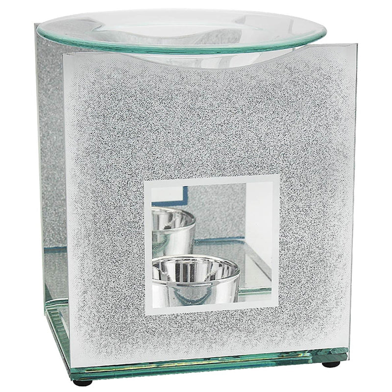 Silver Glitter Glass Burner
