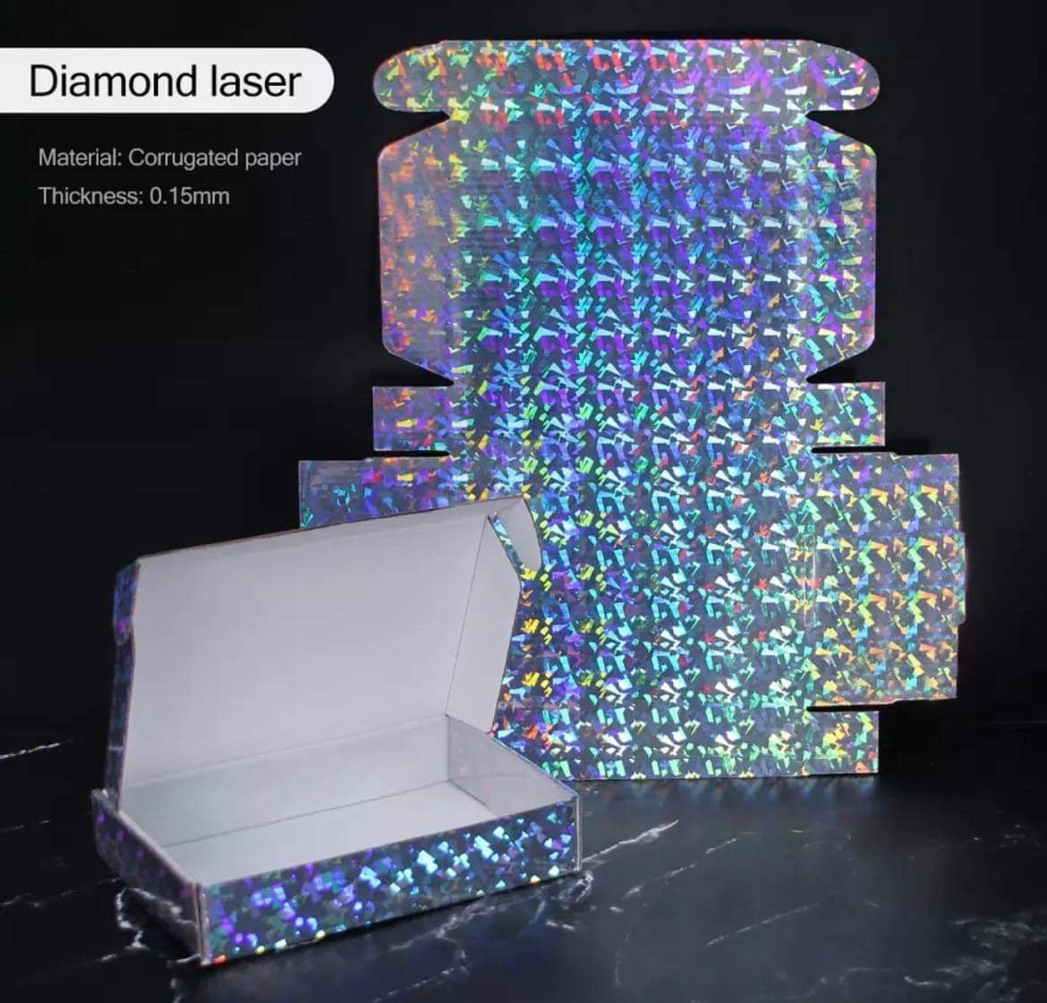 Rainbow Laser Cardboard Boxes