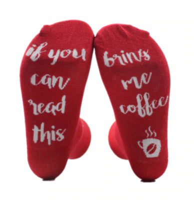 Funky ‘If You Can Read This Bring Me Coffee Socks’
