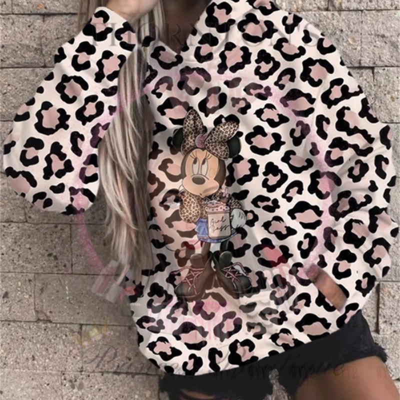 Minnie Inspired Leopard Print Hoodies - Various Styles
