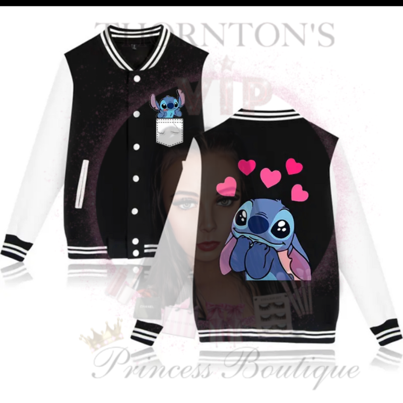 Stitch Love Baseball Style Jacket