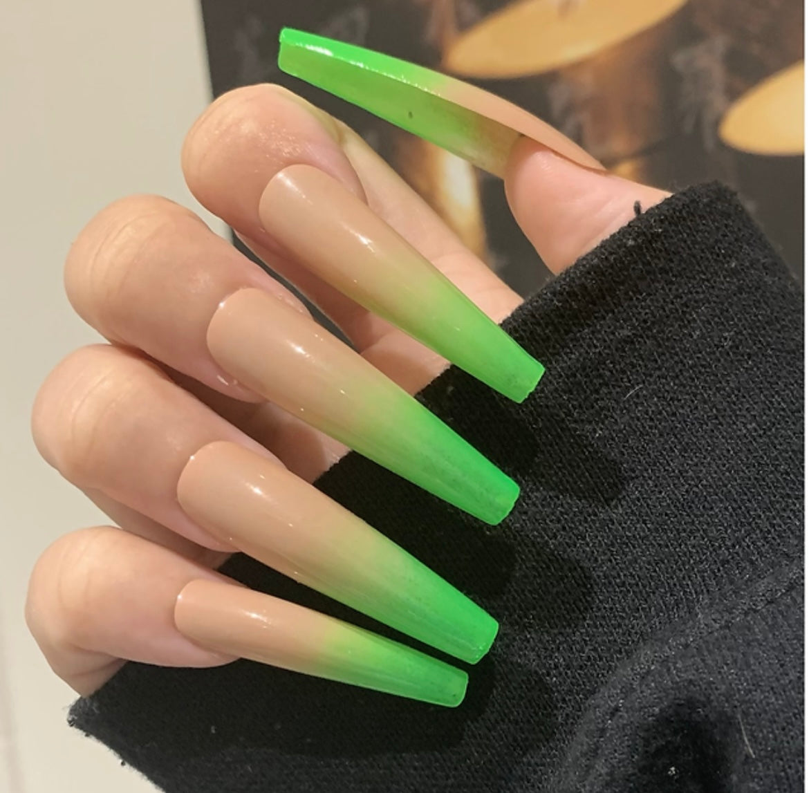 Neon Green Ombré