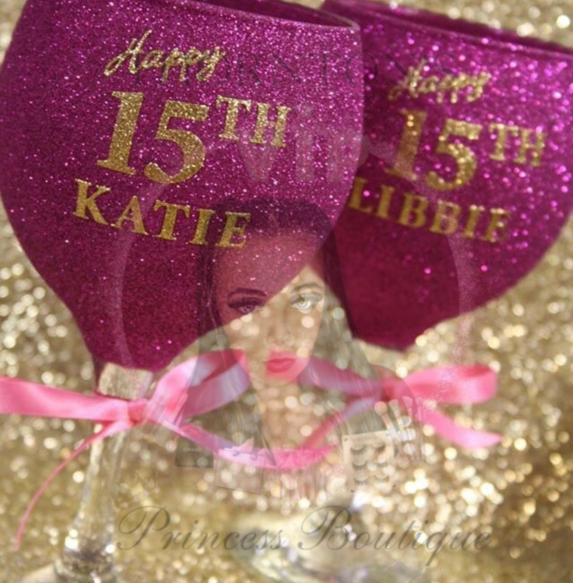 Glitter Gin Balloon Glass