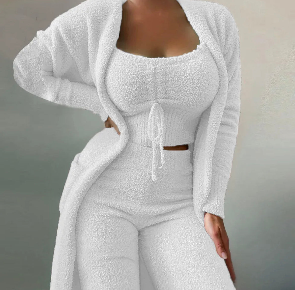 Fluffy Loungewear Set - 3Pc