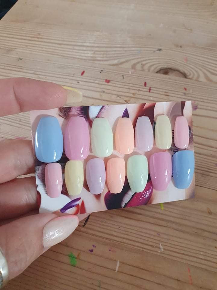 Pastel Rainbow Nails