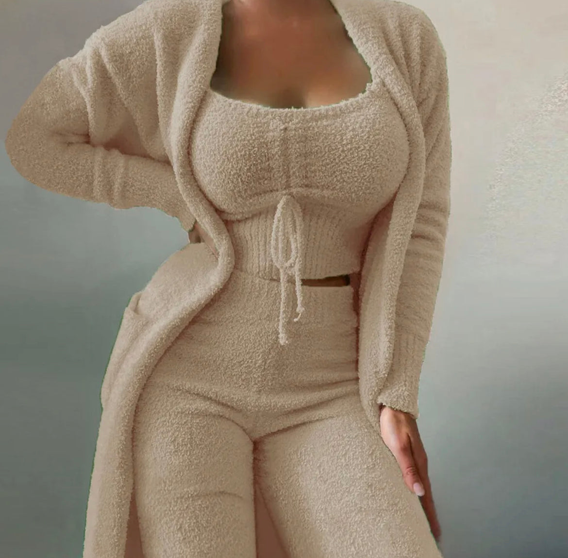 Fluffy Loungewear Set - 3Pc