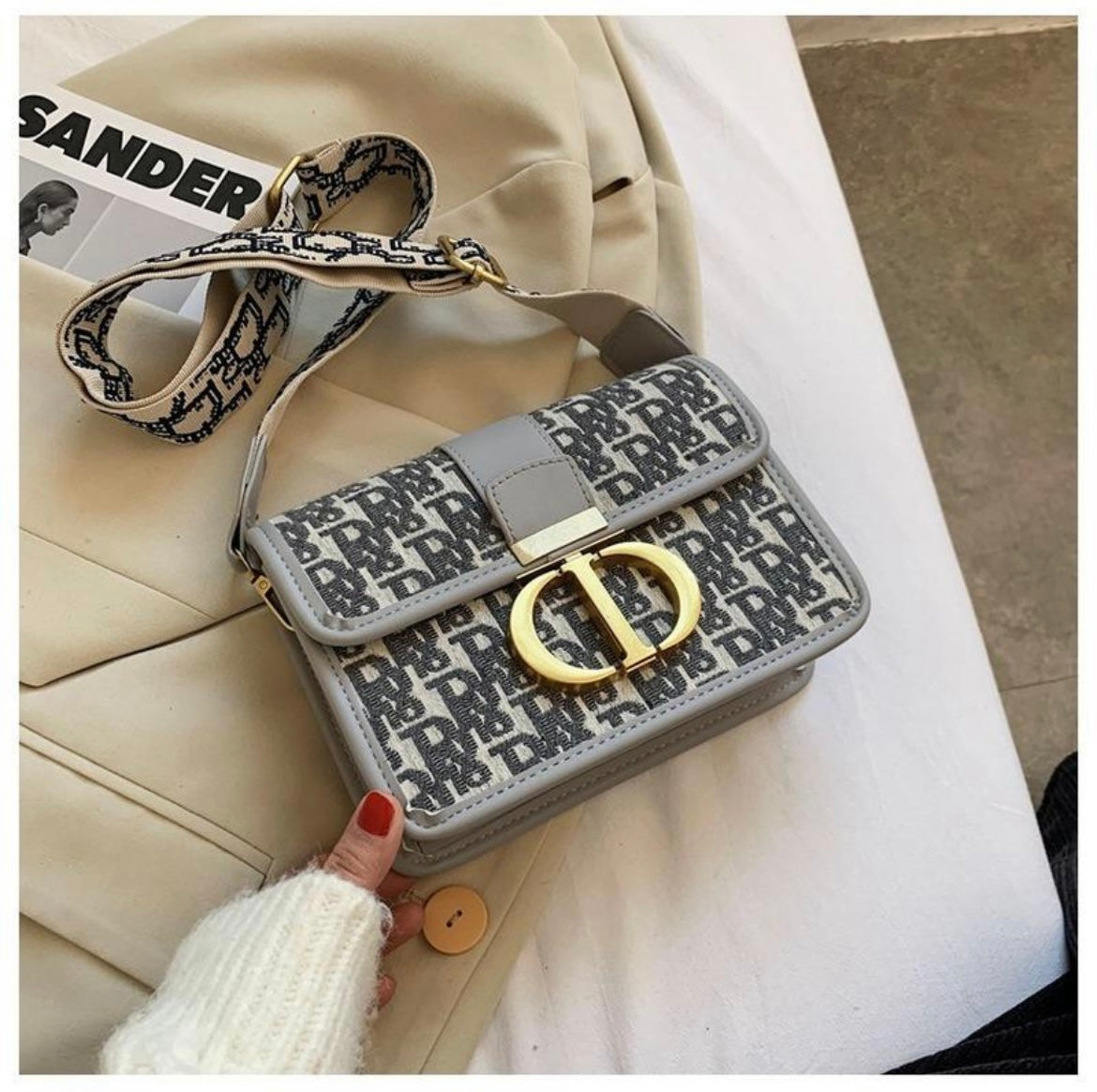D Print Crossbody Bag