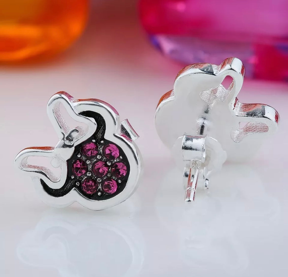 Minnie Mouse Bow Stud Earrings