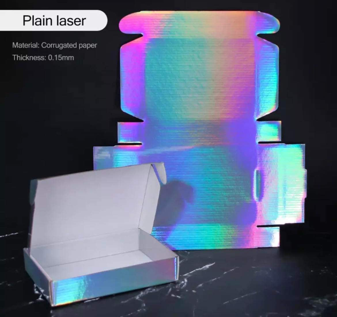 Rainbow Laser Cardboard Boxes