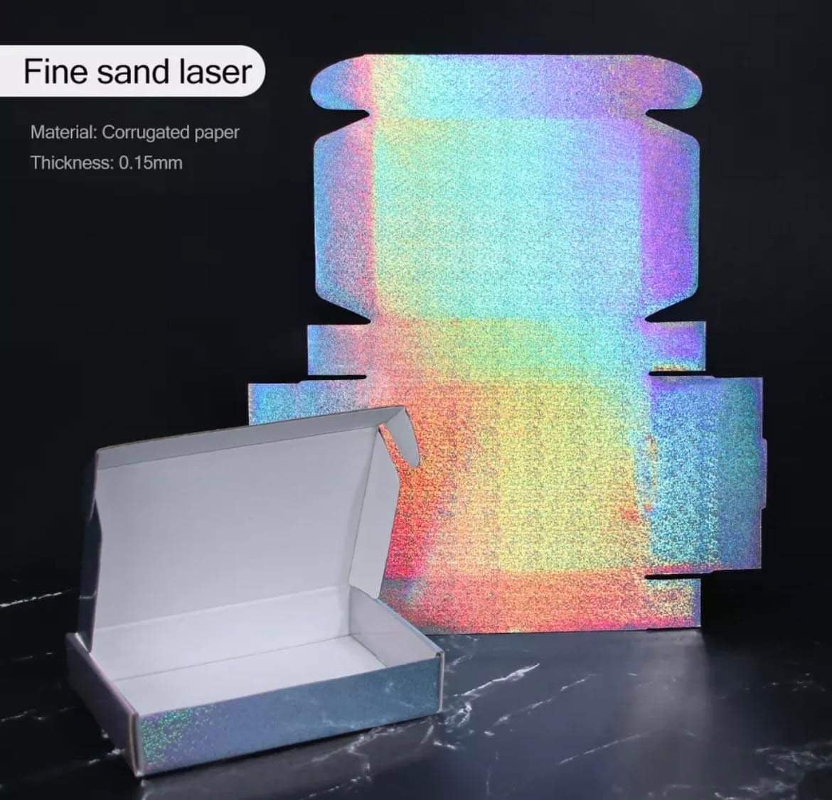 Rainbow Laser Cardboard Boxes