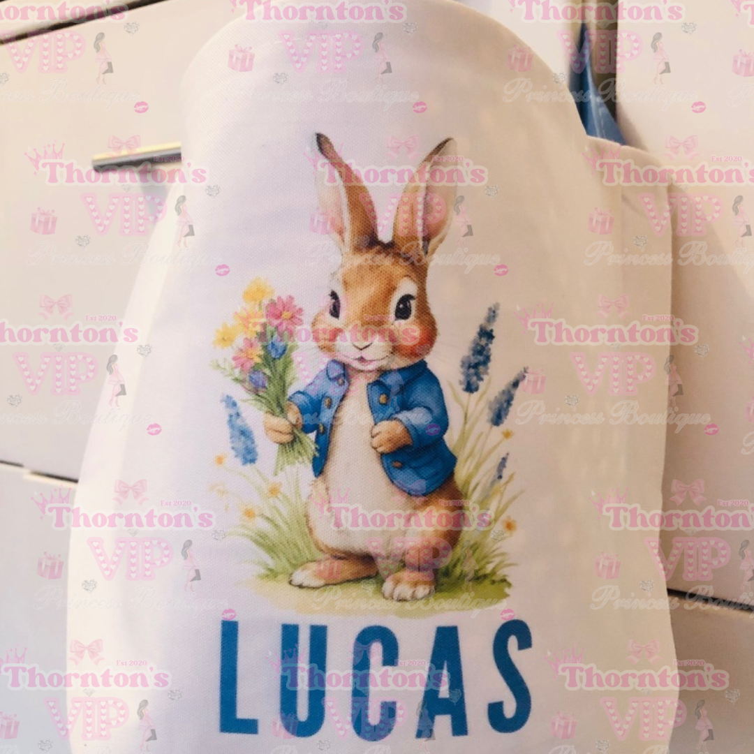 Easter Personalised Polka Dot Bucket Bags