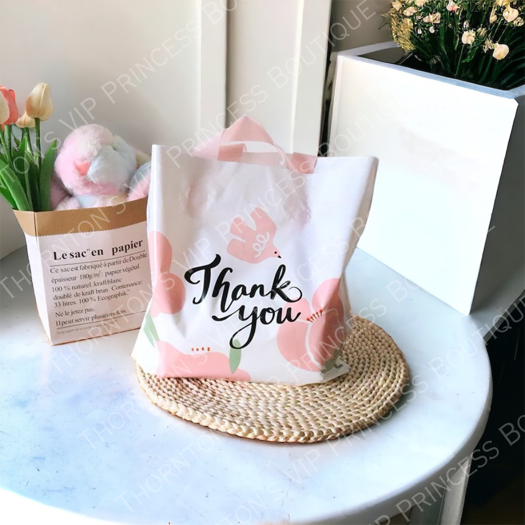 Floral Thank You Bags - Pack Of 50