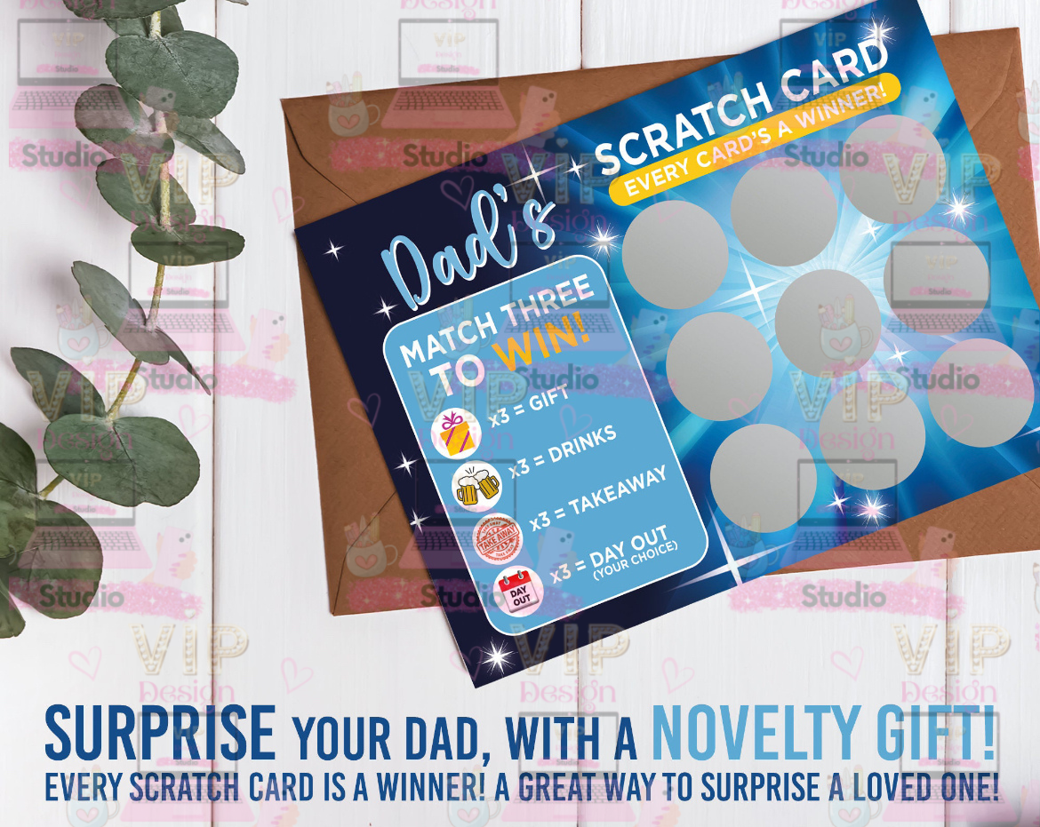 Father’s Day Dad Scratch Card – Fun & Personalised Surprise Gift for Dad