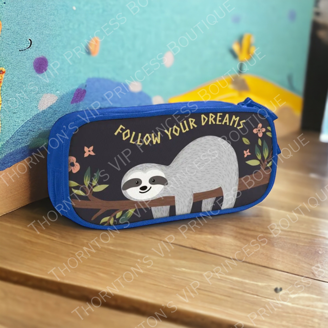 Follow Your Dreams Sloth Pencil Case