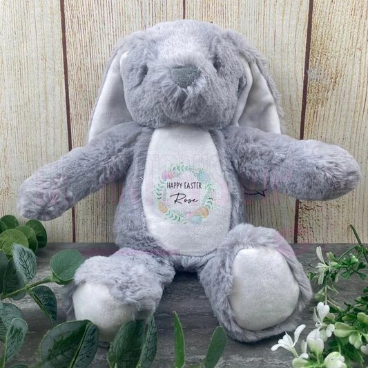 Personalised Easter Bunny - Name In Wreath