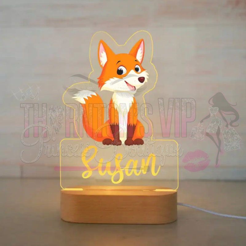 Personalised Zoo Glow Kids Night Light