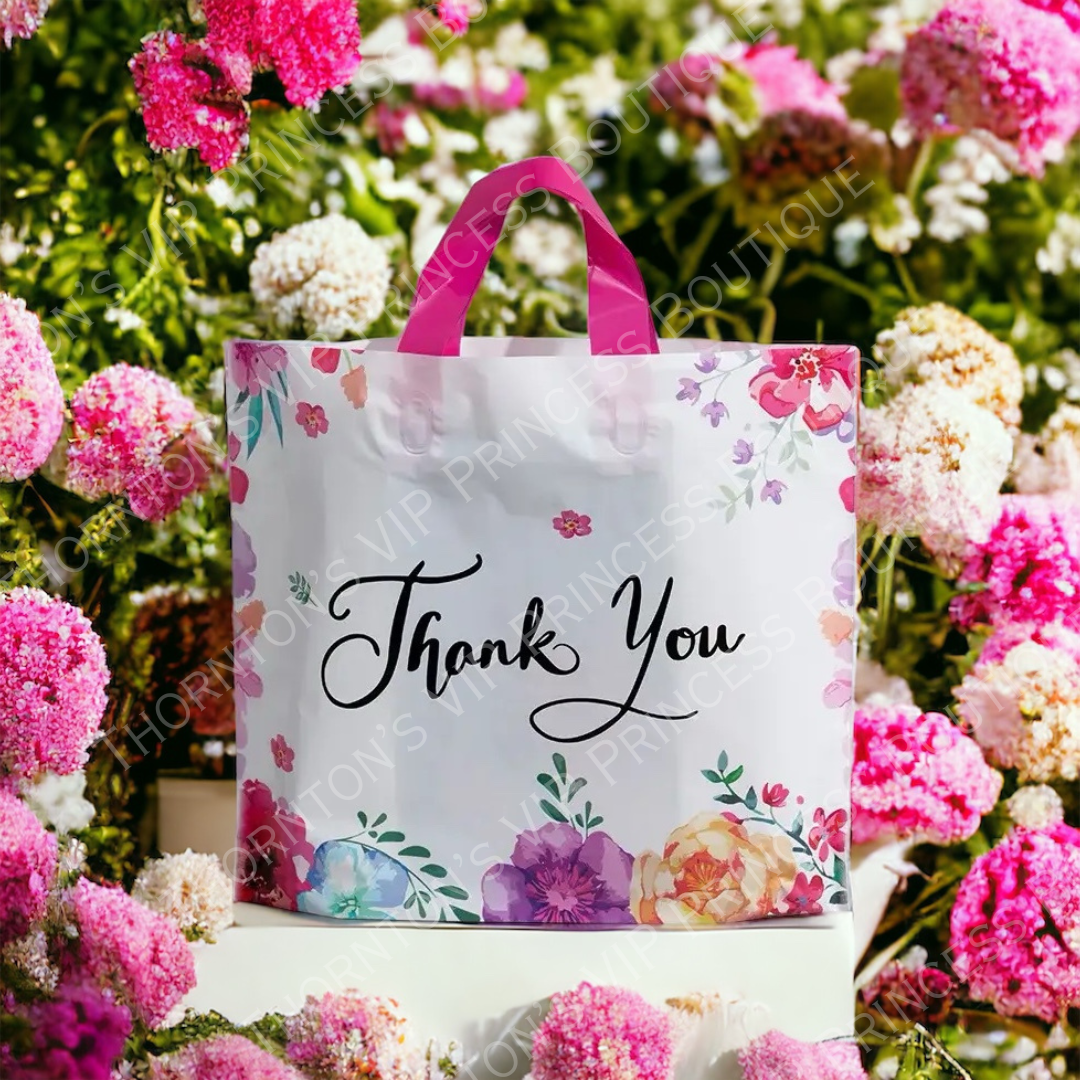 Floral Thank You Bags - Pack Of 50