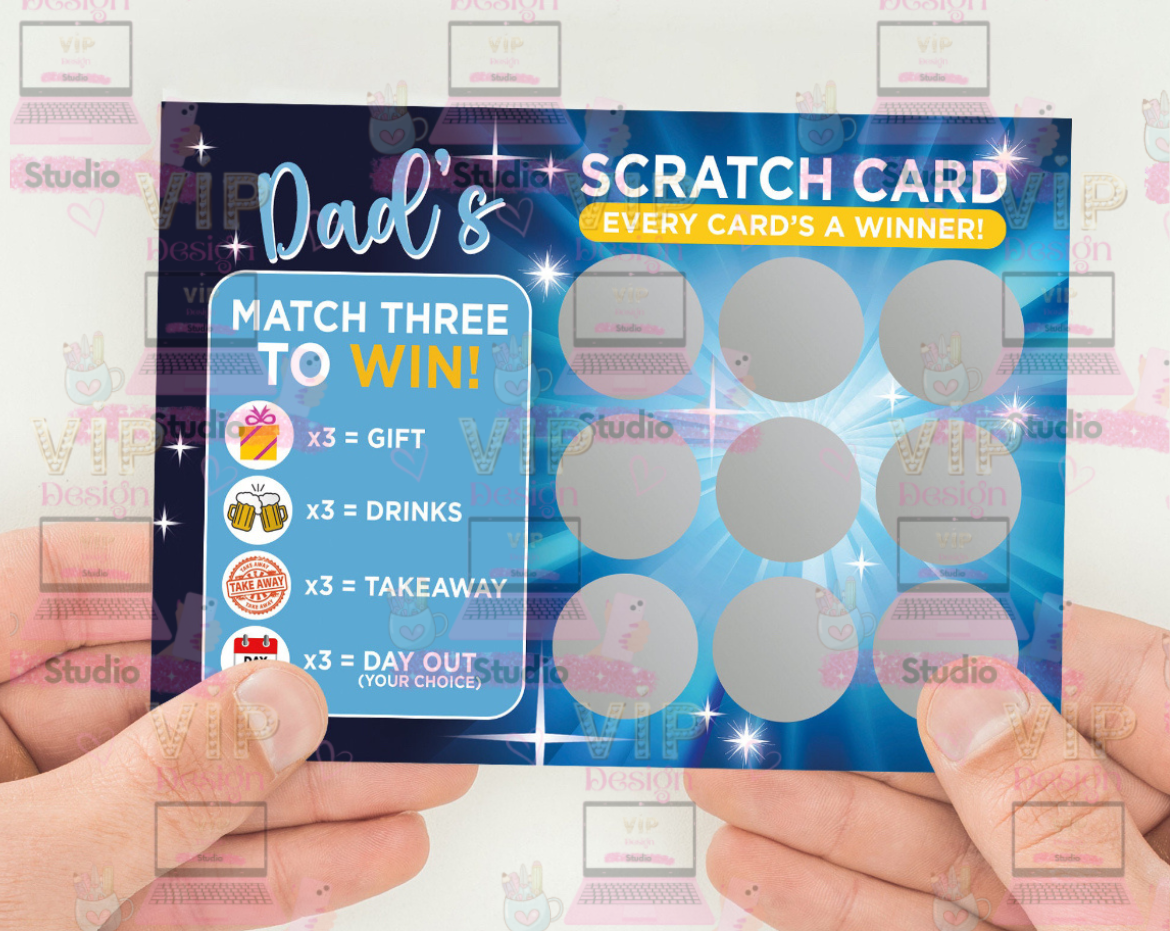 Father’s Day Dad Scratch Card – Fun & Personalised Surprise Gift for Dad