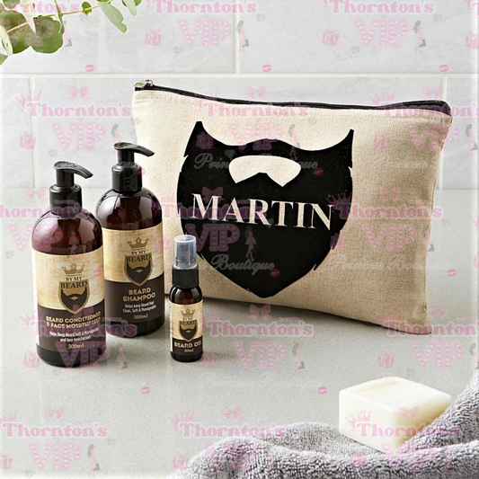 Personalised Beard Grooming Kit For Dad – Custom Name Gift Set For Father’s Day
