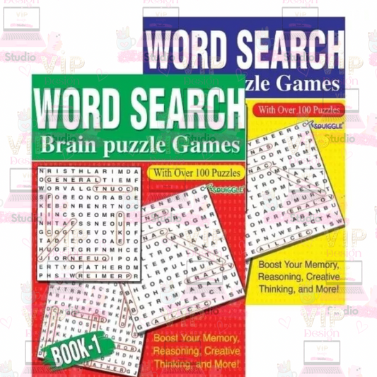 Brain Puzzle Word Search Books - Set Of Two