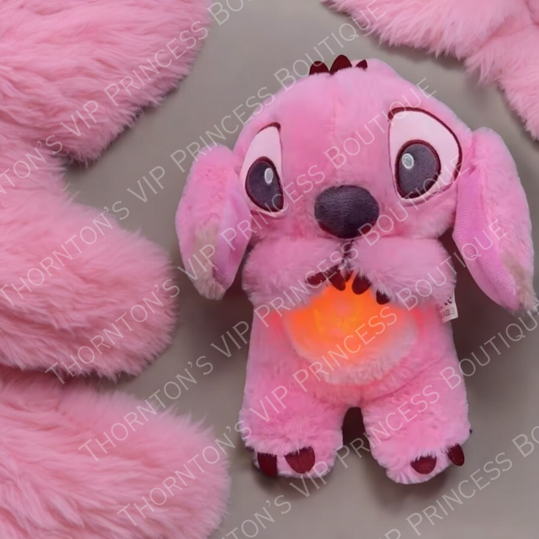 Blue And Pink Monster Breathing Light Up Belly Plushies