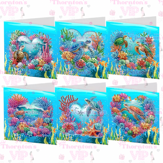 DIY Diamond Art SeaLife Aquatic Cards Set Of 6