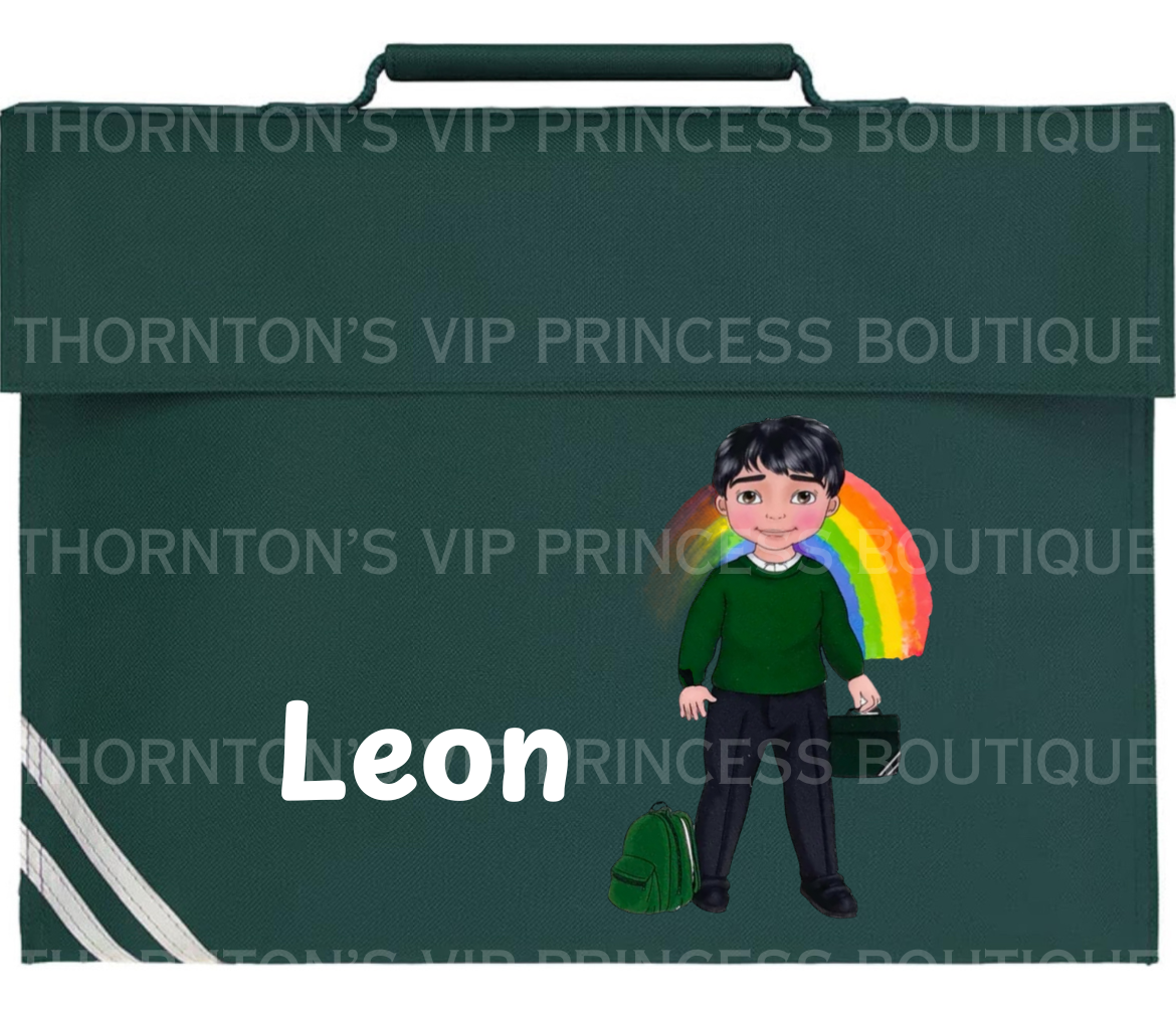 Kids Personalised School Dolly Book Bags