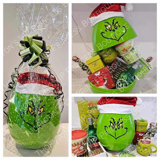 MEGA HOT SELLING🔥Santa Grinch Filled Christmas Gift XL Egg Hamper